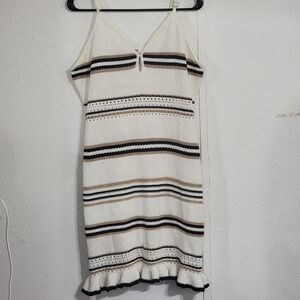 Madden NYC Striped Keyhole Cutout Dress Size XXL